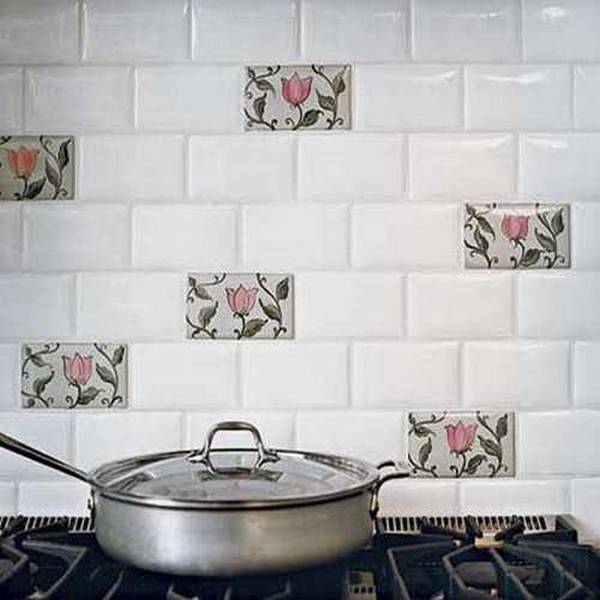 Белая плитка для кухни: особенности оформления интерьера - фото