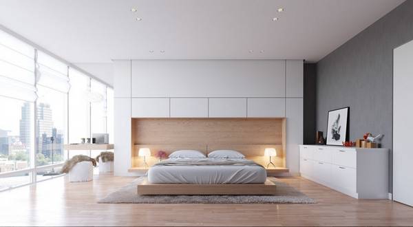 Архитектурный объем интерьера спальни «Simply elegant» - фото