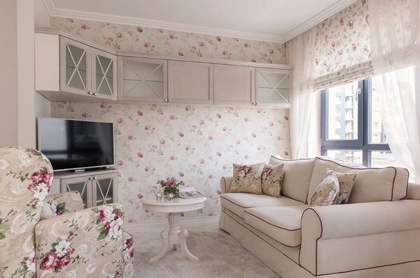 Романтичная гостиная «Marie» в розовом цвете - фото