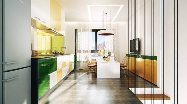 Бело-желтая кухня «Beaux» - ретро и глянец в одном интерьере - фото