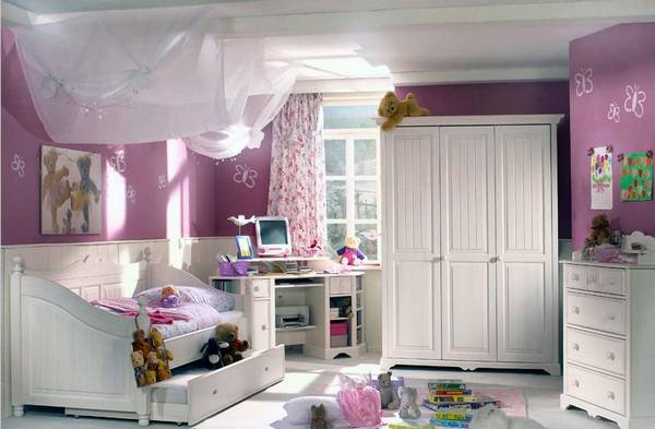 Белая детская мебель: идеи оформления комнаты для детей с фото