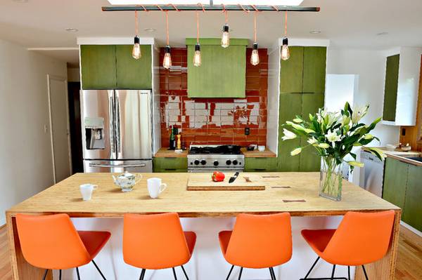 Зеленая кухня «Jennifer» в стиле Modern - фото