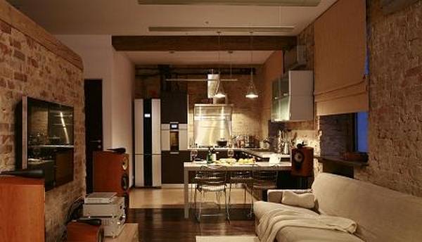 Необычайно интересная гостиная-кухня в стиле лофт: 6 идей - фото