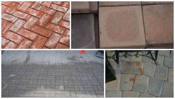 Как отмыть тротуарную плитку от разных типов загрязнения с фото