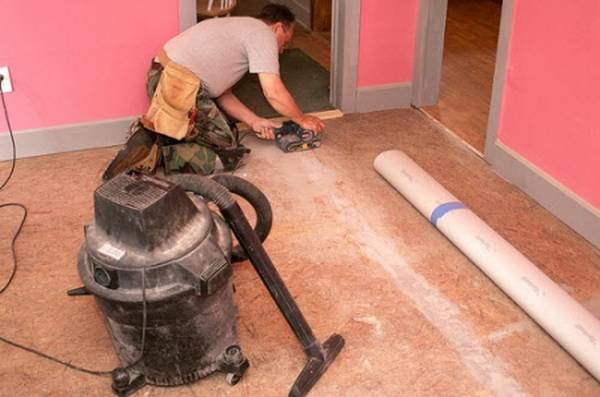 Секреты подготовки бетонного и деревянного пола под линолеум с фото