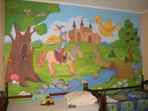 Делаем роспись стен в детской: советы и рекомендации по оформлению помещения с фото