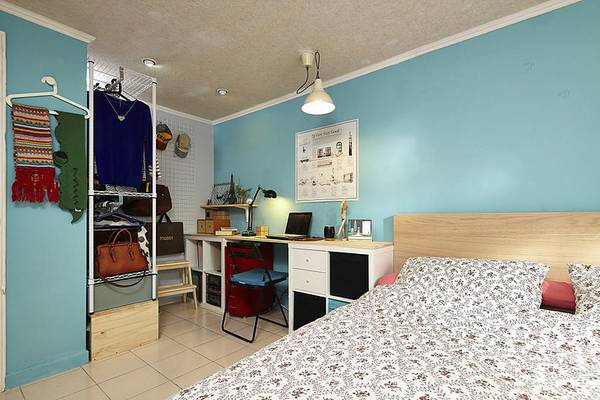Жизнерадостная голубая спальня «Bonjour» - фото