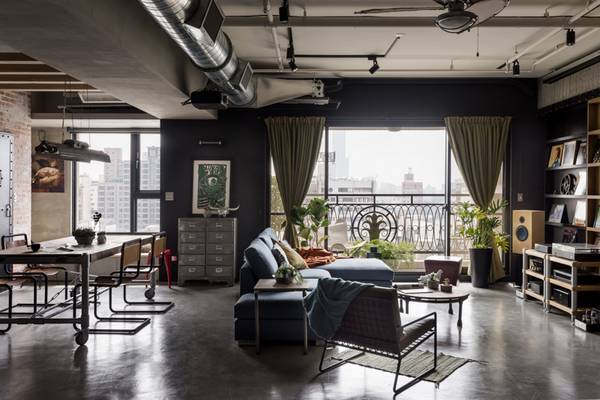 Уютная гостиная комната «Modern loft» в стиле модерн - фото
